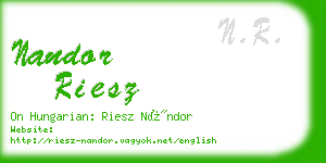 nandor riesz business card